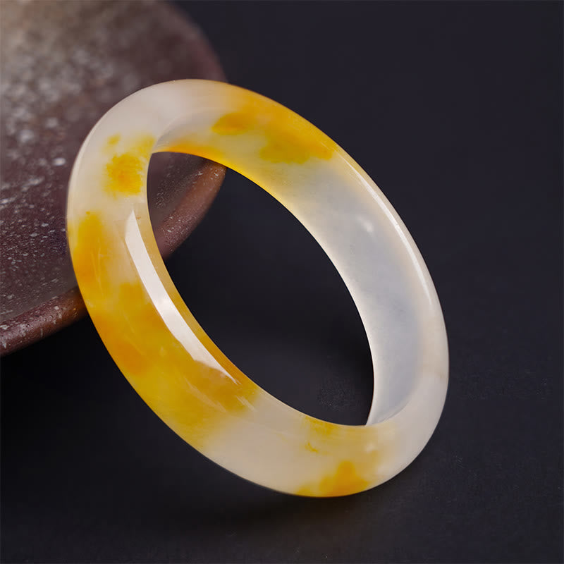 KarmaRipple's Yellow Chalcedony Balance Positivity Bracelet Bangle p1