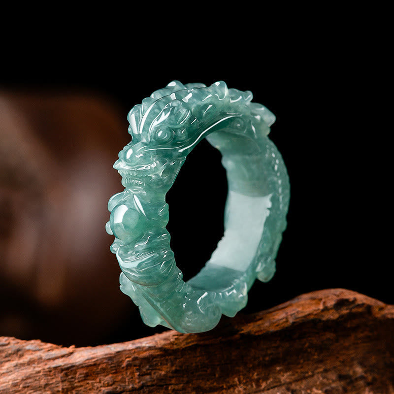 KarmaRipple's Authentic Jade Dragon Success Ring p1