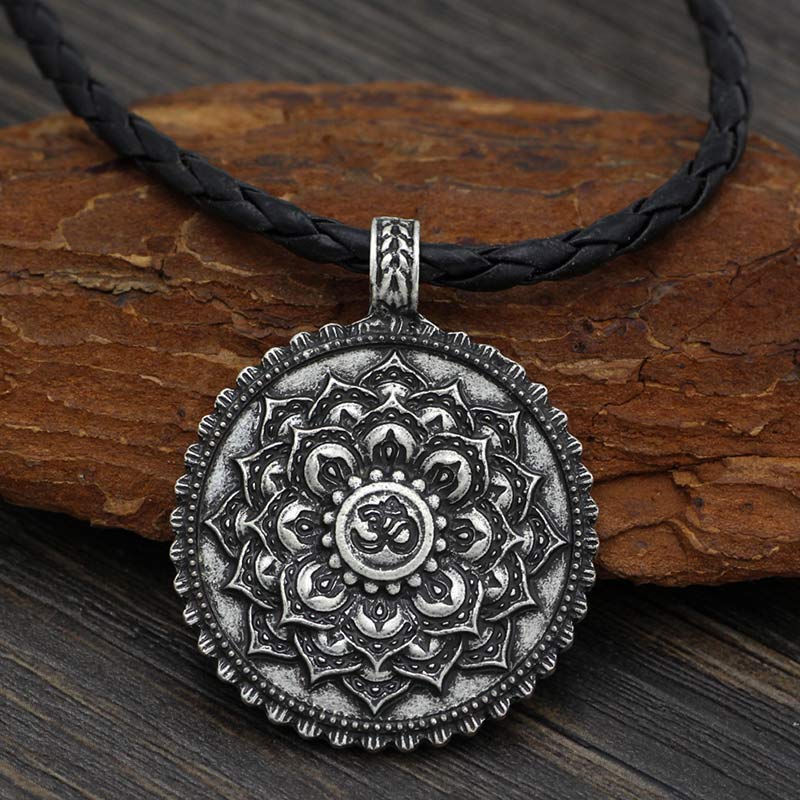 KarmaRipple's Six True Words Love Peace Flower Pattern Pendant ( p1