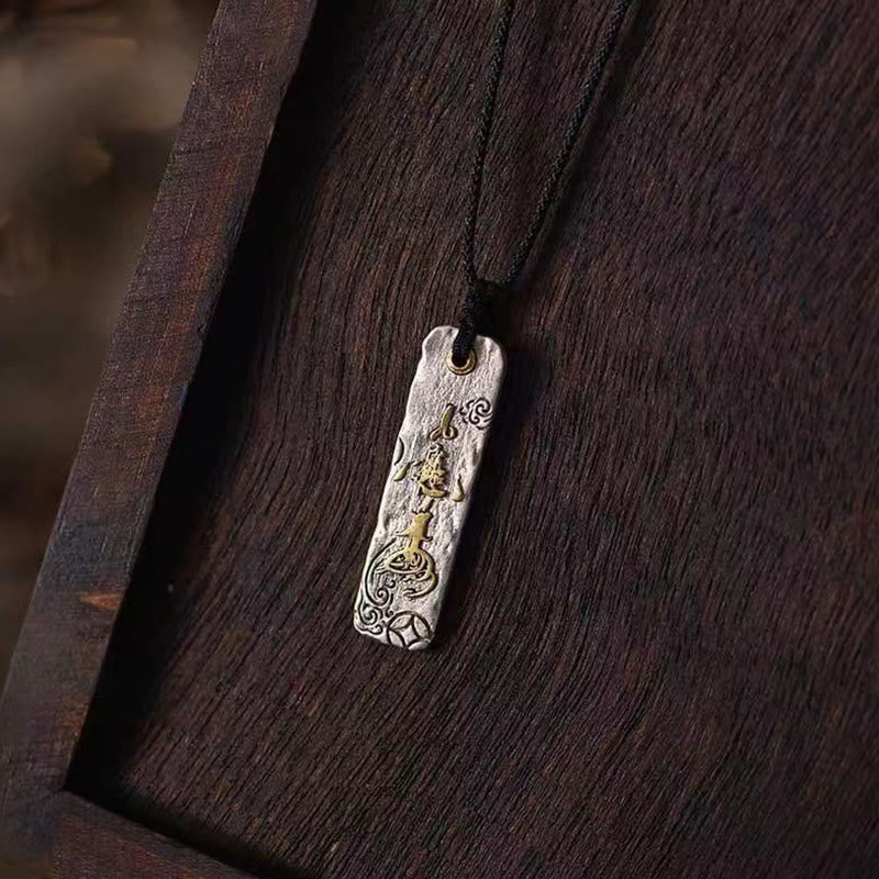 KarmaRipple's Making A Fortune Chinese Character Bronze Coin Wealth Pendant Necklace p1