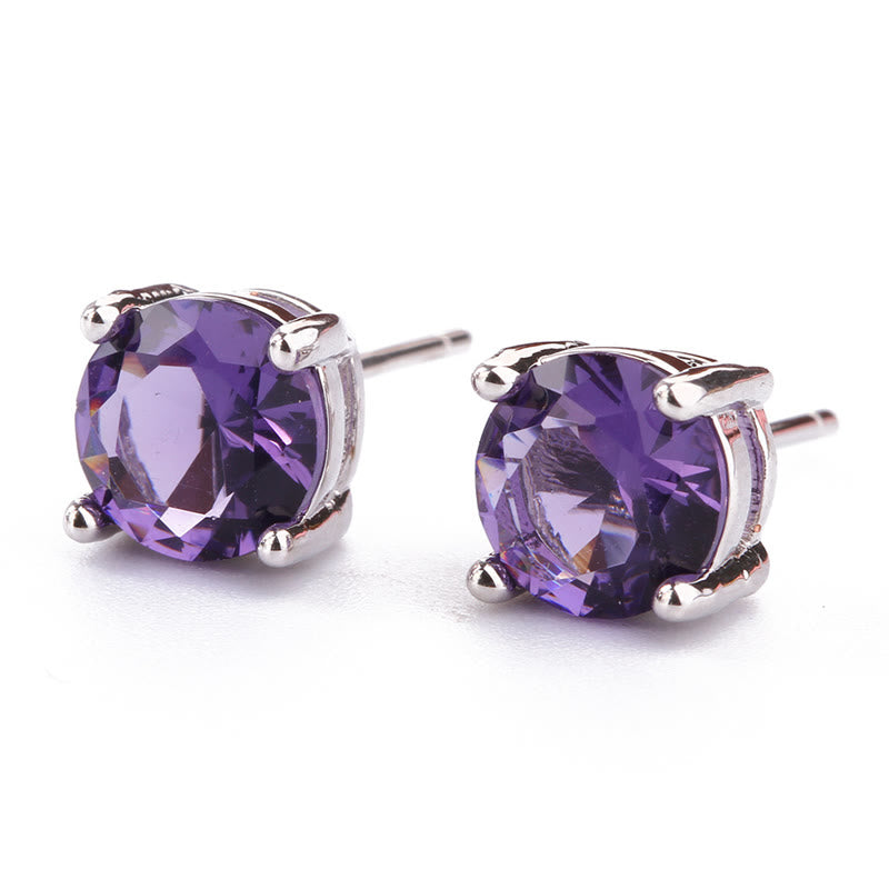 KarmaRipple's Authentic Various Gemstone Amethyst Love Earrings p1