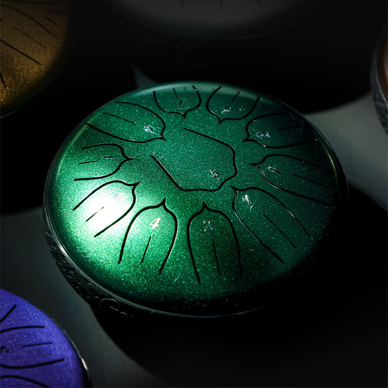 KarmaRipple's Steel Tongue Drum Sound Balancing Meditation Yoga Lotus Drum Kit 11 Note 6 Inch p15