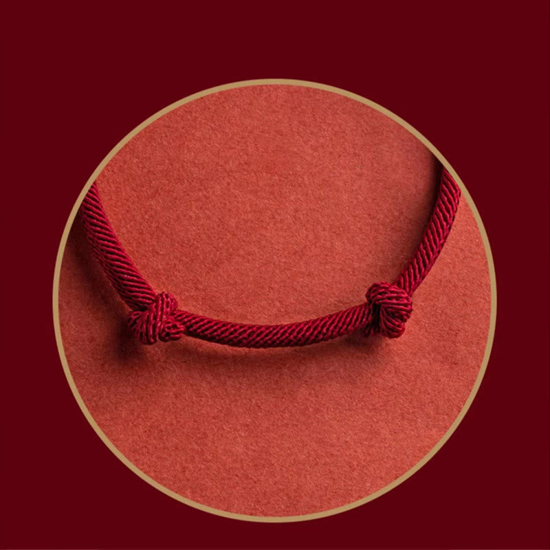 KarmaRipple's 925 Sterling Silver Fu Character Blessing Handmade Woven Bracelet p11