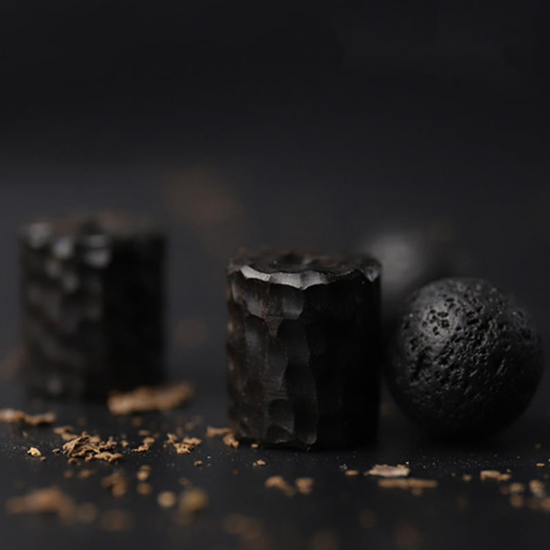 KarmaRipple's Lava Rock Ebony Wood Tiger Eye Balancing Bracelet p11