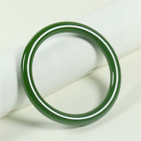 KarmaRipple's Cyan Jade Longevity Blessing Bangle Bracelet