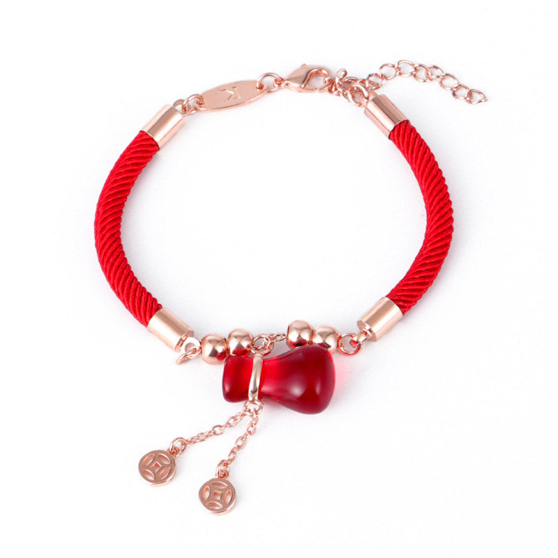 KarmaRipple's Wealth Attractor Red Agate Red Rope Bracelet p8