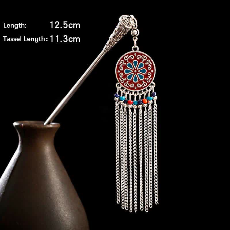 KarmaRipple's Water Drop Lily of the Valley Flowers Tassels Confidence Hairpin p40