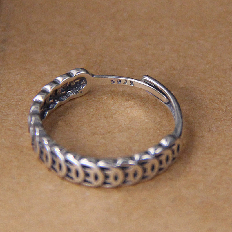 KarmaRipple's Vintage Bronze Coin Design Fortune Adjustable Ring p10