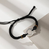 KarmaRipple's 925 Sterling Silver Peace Buckle Auspicious Clouds Fortune Woven Bracelet