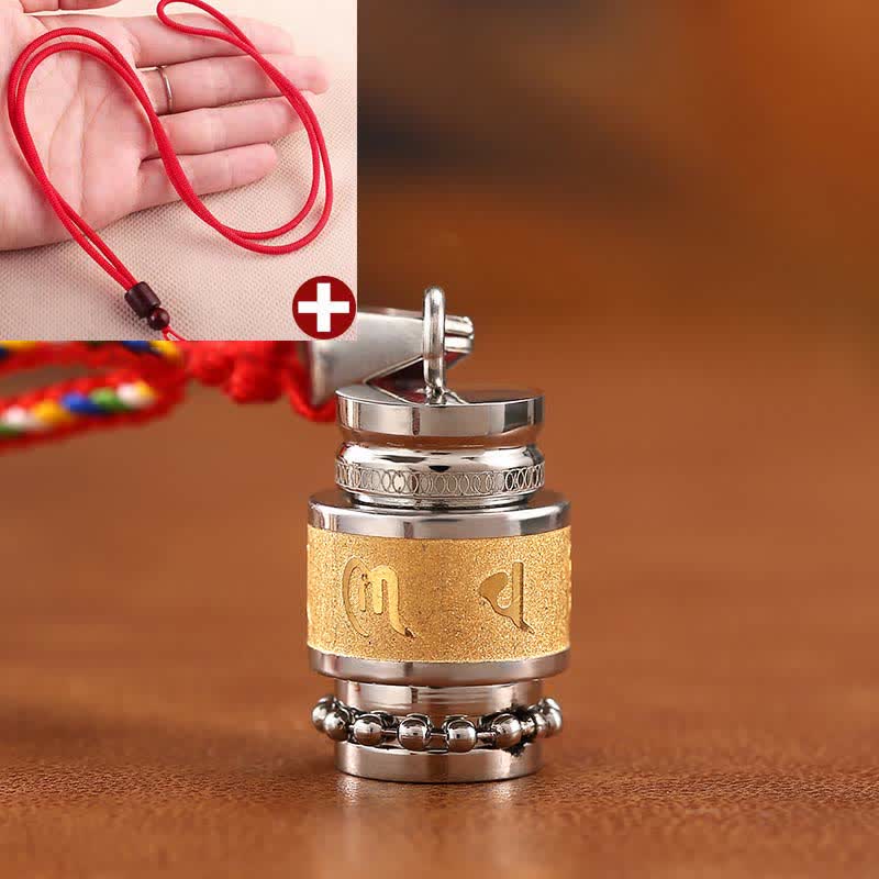 KarmaRipple's Tibet Om Mani Padme Hum Shurangama Mantra Titanium Steel Wisdom Amulet Pendant Necklace p34