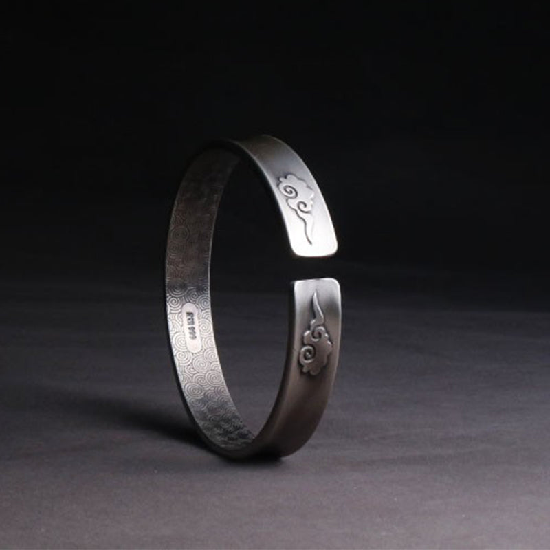 KarmaRipple's 999 Sterling Silver Yin Yang Auspicious Clouds Balance Balance Bracelet p4