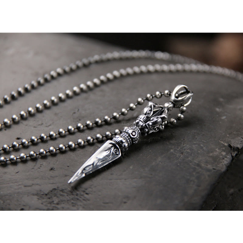 KarmaRipple's 925 Sterling Silver Dorje Vajra Enlightenment Pendant Chain Necklace p5