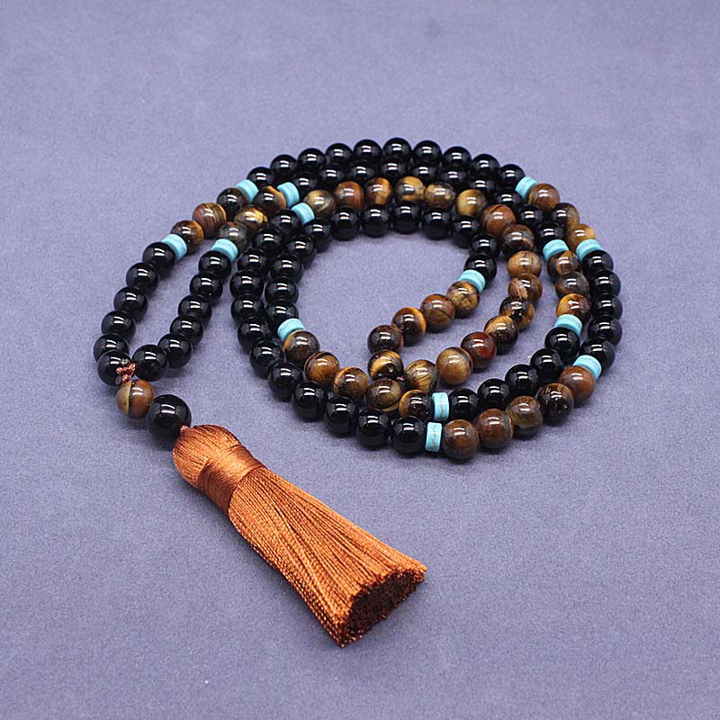 KarmaRipple's Tibetan Black Onyx Peaceful Mala Set p4