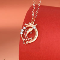 KarmaRipple's 925 Sterling Silver Year Of The Dragon Koi Fish Fu Character Fortune Pendant Necklace Bracelet
