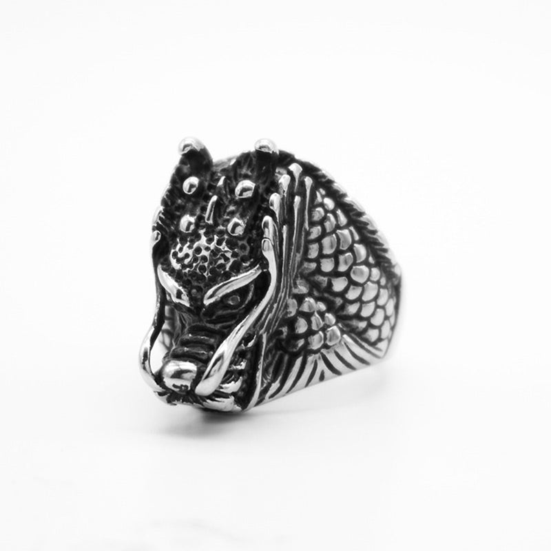 KarmaRipple's Dragon Balance Titanium Steel Ring p5
