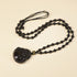 Black Obsidian / Natural Bead Chain