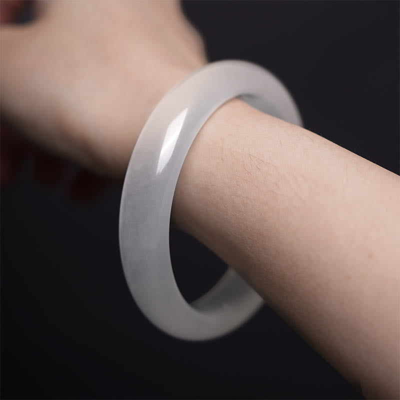 KarmaRipple's Authentic Golden Silk Jade Wealth Fortune Bracelet Bangle p5