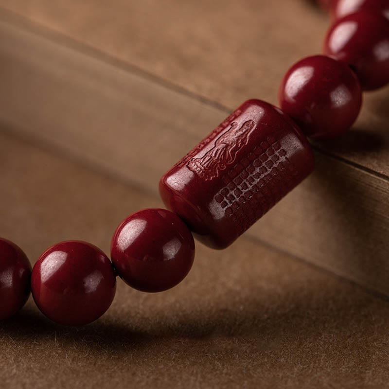 KarmaRipple's Authentic Cinnabar Heart Sutra Blessing Bracelet p7