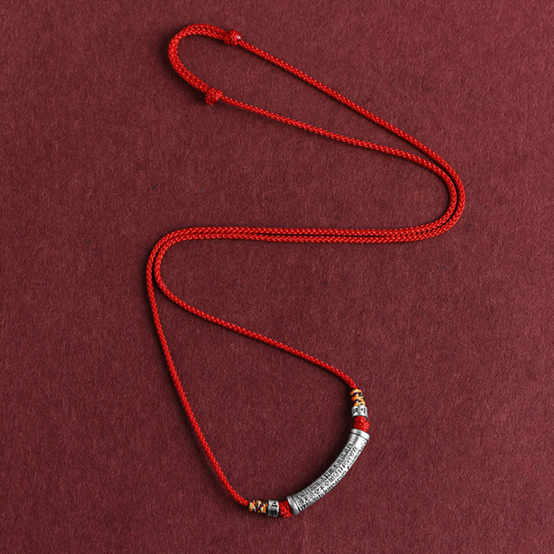 KarmaRipple's 999 Sterling Silver Six True Word Heart Sutra String Pendant Necklace p16