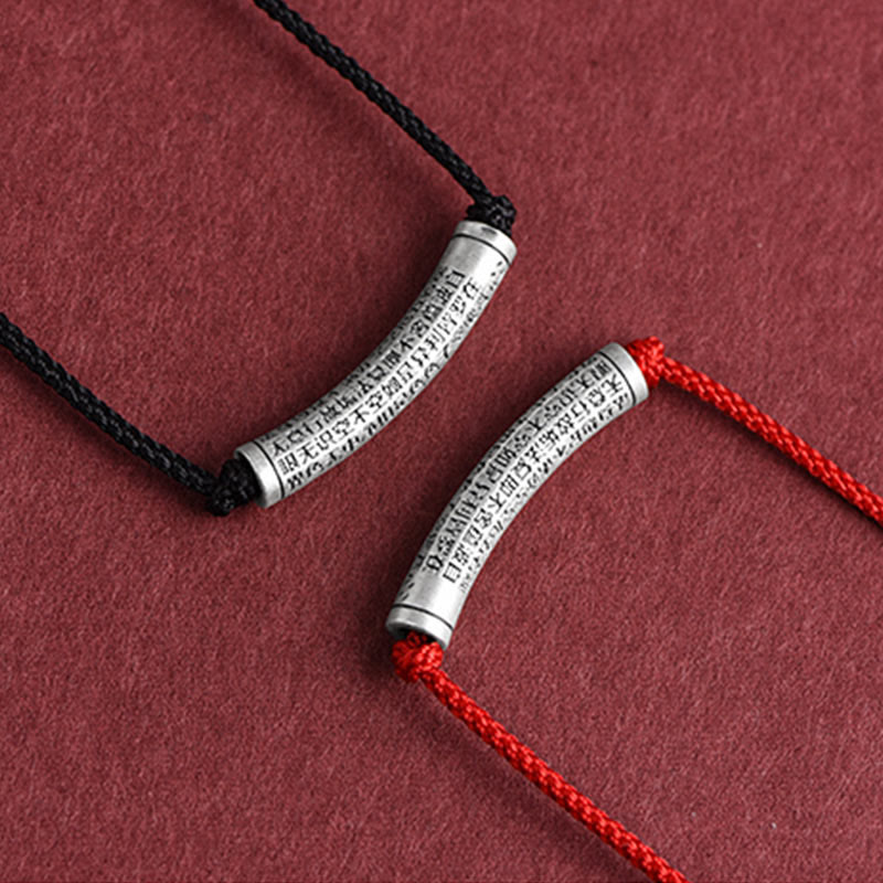 KarmaRipple's 999 Sterling Silver Six True Word Heart Sutra String Pendant Necklace p28