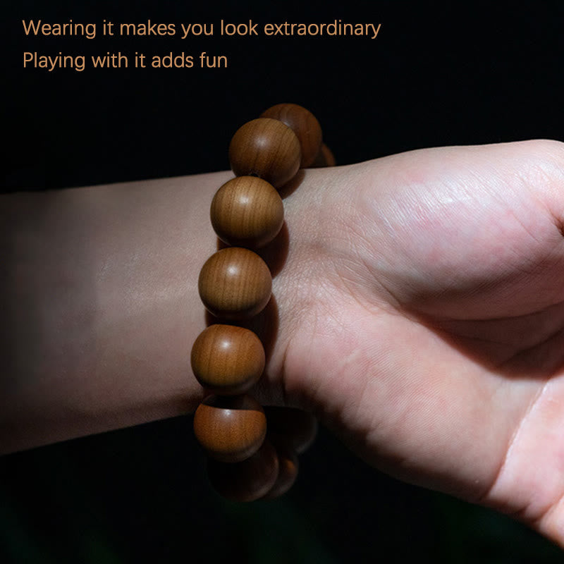 KarmaRipple's Mysore Sandalwood Wood Bead Balancing Mala Bracelet p15