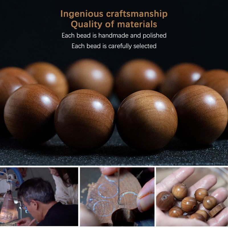 KarmaRipple's Mysore Sandalwood Wood Bead Balancing Mala Bracelet p9