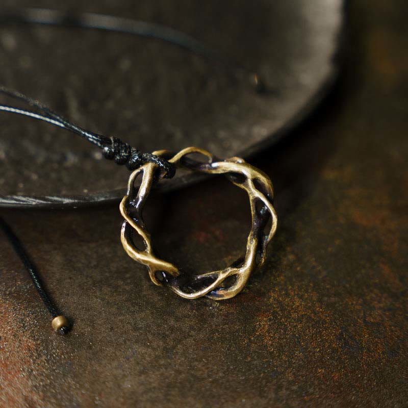 KarmaRipple's Vintage Bronze Brass Fortune Handmade Pendant Necklace p8