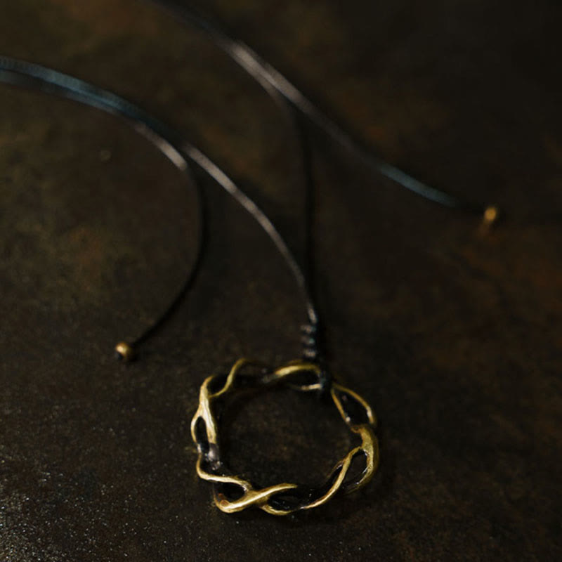 KarmaRipple's Vintage Bronze Brass Fortune Handmade Pendant Necklace p7