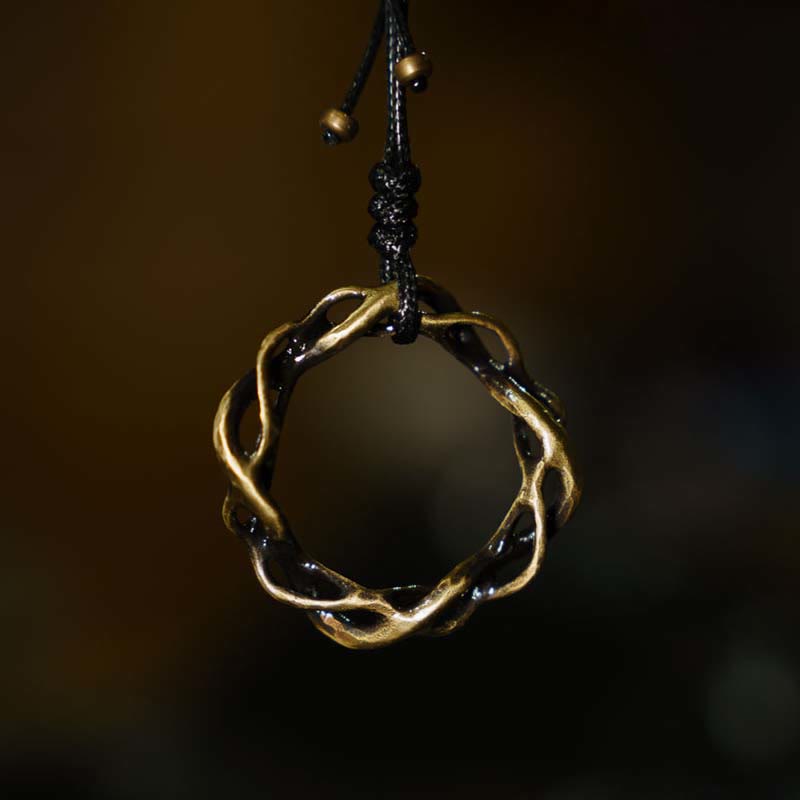 KarmaRipple's Vintage Bronze Brass Fortune Handmade Pendant Necklace p9