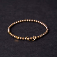 KarmaRipple's Wealth Self Care Bronze Brass Beadwork Design Pair Bracelet
