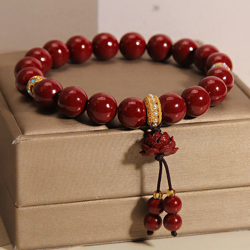 KarmaRipple's Cinnabar Lotus Blessing Talisman Bracelet p4