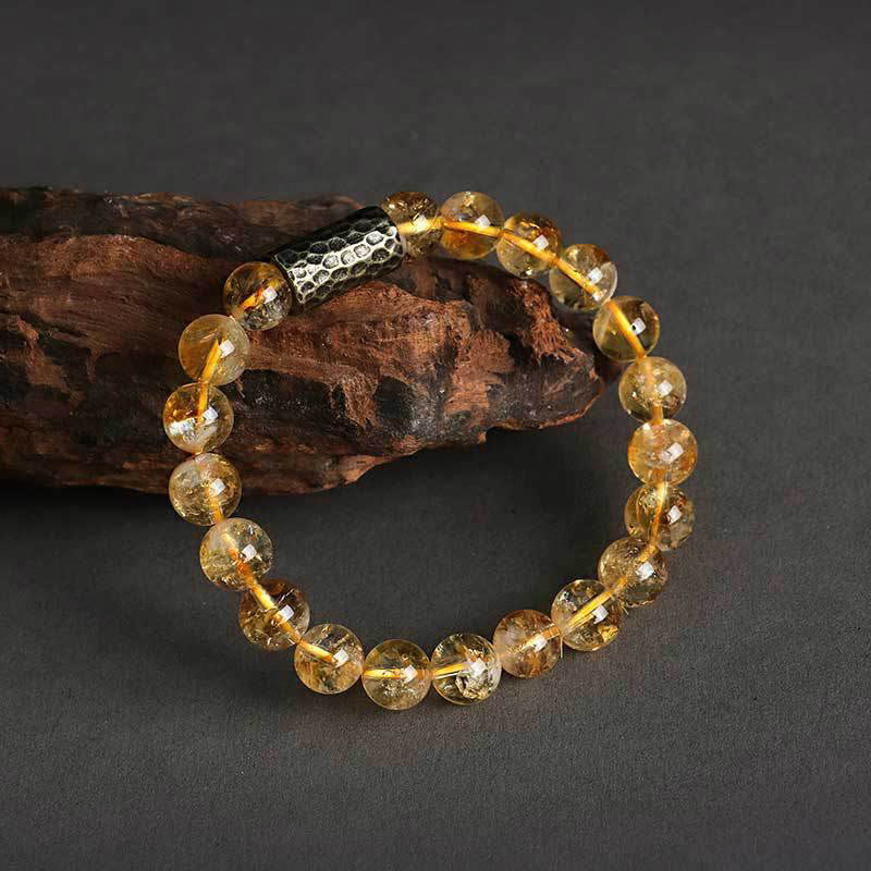 KarmaRipple's Citrine Sandalwood Bodhi Seed Protection Double Wrap Bracelet p17