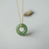 Jade Peace Buckle Silver Necklace