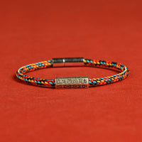 KarmaRipple's Red String Black String Six True Words 925 Sterling Silver Fortune Bracelet