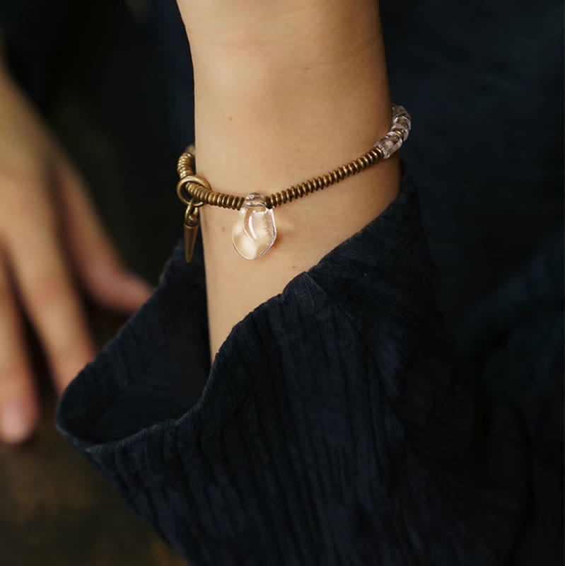 KarmaRipple's Bronze Ivory Gemstone Fortune Bracelet p8