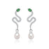Green-Eyed Snake Pearl White Gold