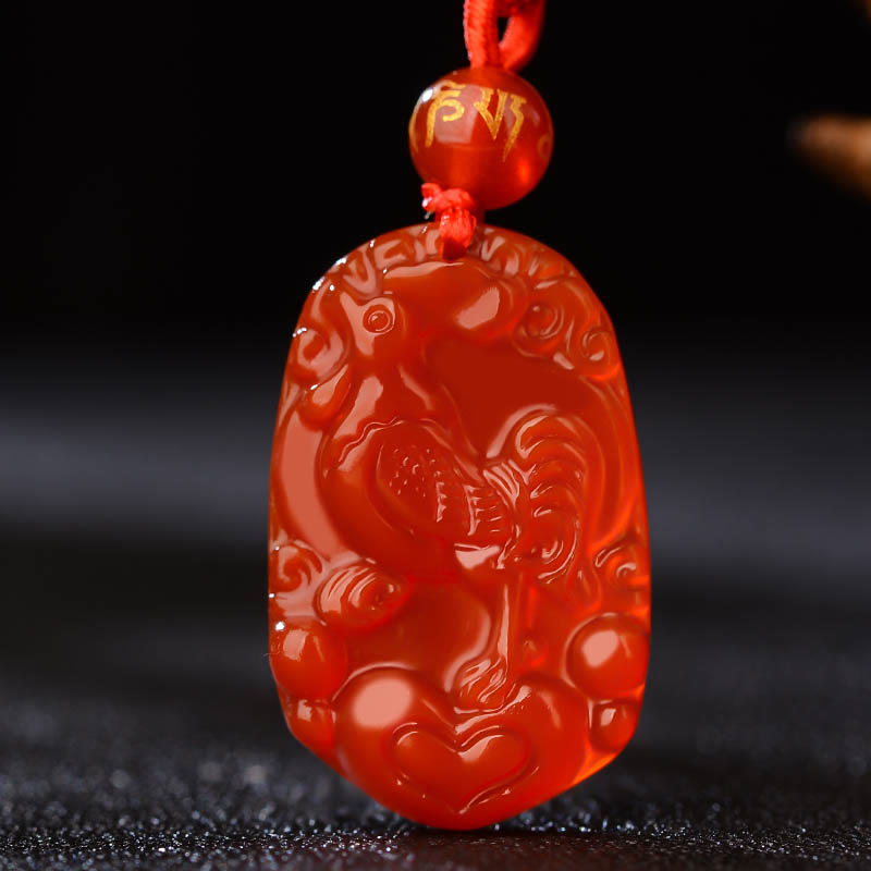 KarmaRipple's Chinese Zodiac Red Agate Fortune Pendant Necklace p10