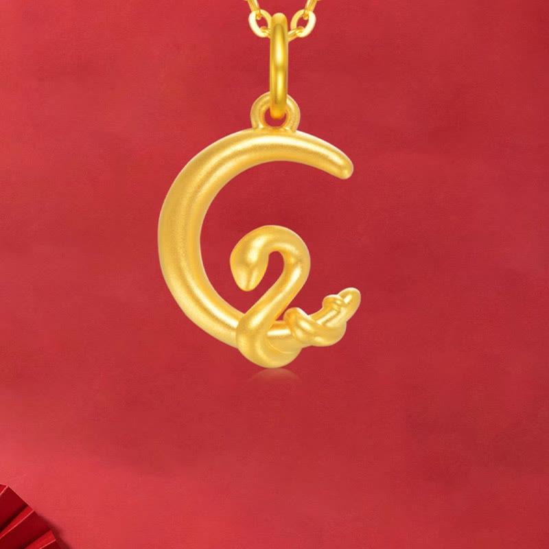 KarmaRipple's 999 Gold Moon Year Of The Snake Fortune Pendant Necklace p4