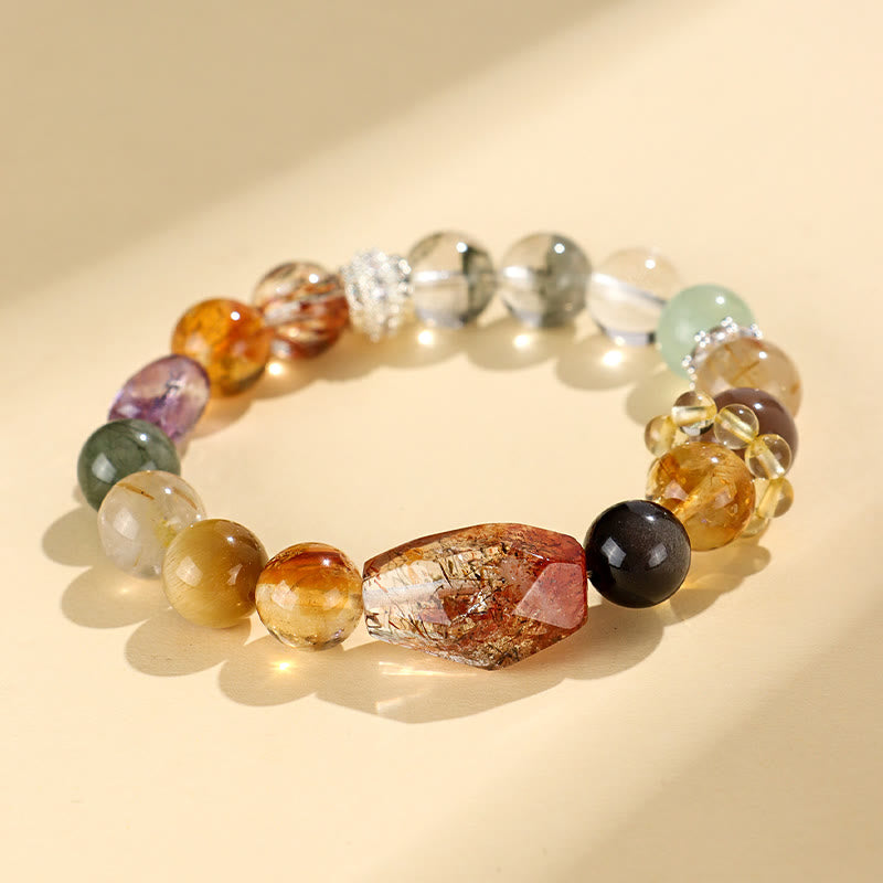 KarmaRipple's Super Seven Gemstone Topaz Obsidian Tiger Eye Positivity Bracelet p4
