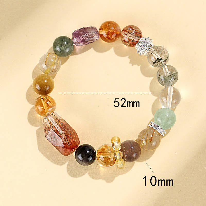 KarmaRipple's Super Seven Gemstone Topaz Obsidian Tiger Eye Positivity Bracelet p12