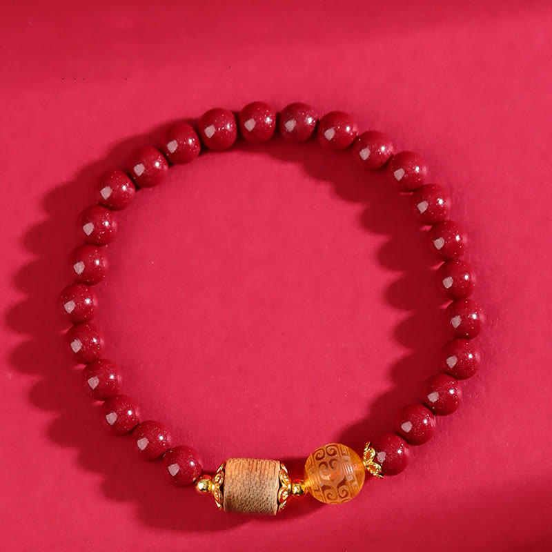 KarmaRipple's Cinnabar Amber Agarwood Blessing Bracelet p6