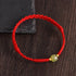 Red Rope / Hetian Jade 999 Gold Beads / Bracelet(Wrist Circumference 13-18cm)