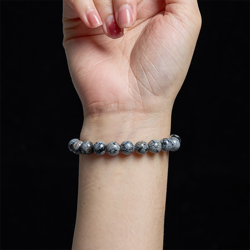 KarmaRipple's KarmaRipple Snowflake Obsidian Balance Bracelet p5