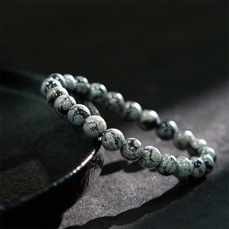 KarmaRipple's KarmaRipple Snowflake Obsidian Balance Bracelet p7
