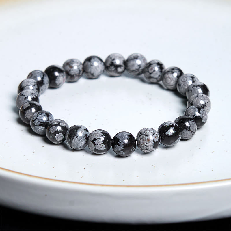 KarmaRipple's KarmaRipple Snowflake Obsidian Balance Bracelet p9