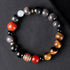 10mm Silver Sheen Obsidian Tiger Eye Copper Coins(Wrist Circumference: 16-17cm)
