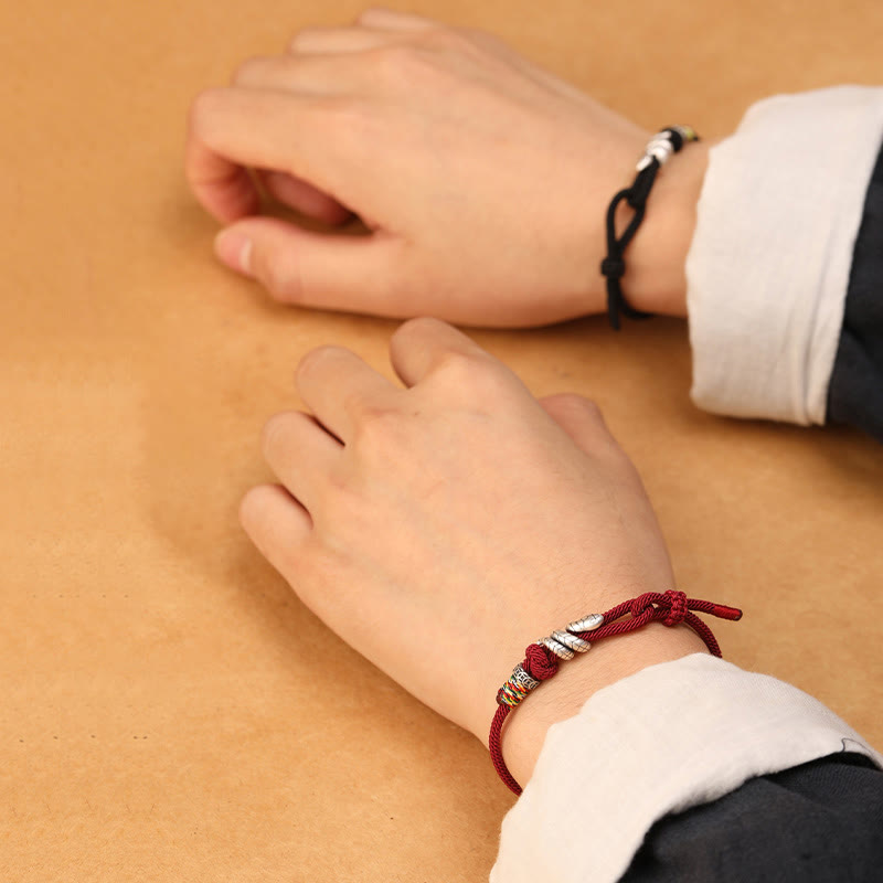 KarmaRipple's Red String 925 Sterling Silver Year of the Snake Coin Ring Snake Fortune Bracelet p11