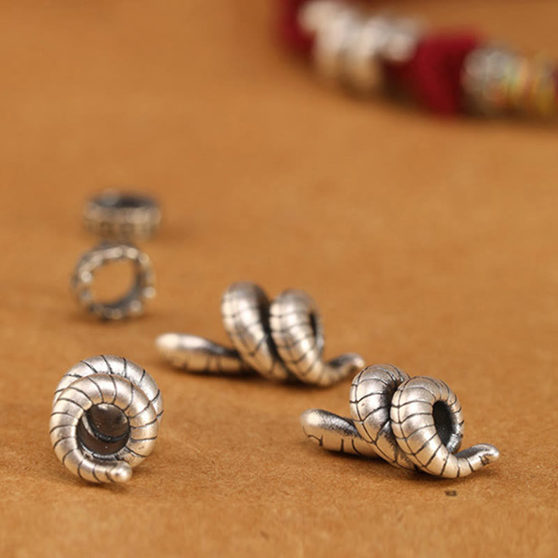 KarmaRipple's Red String 925 Sterling Silver Year of the Snake Coin Ring Snake Fortune Bracelet p16