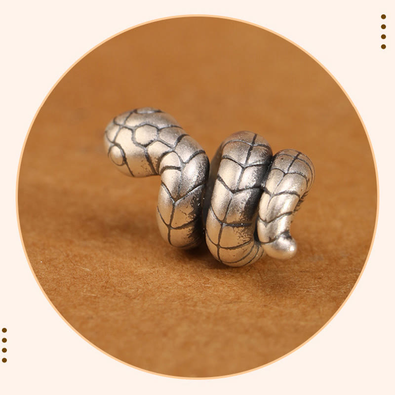 KarmaRipple's Red String 925 Sterling Silver Year of the Snake Coin Ring Snake Fortune Bracelet p17