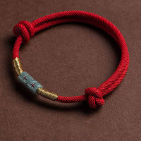 KarmaRipple's Fortune Jade String Rope Bracelet